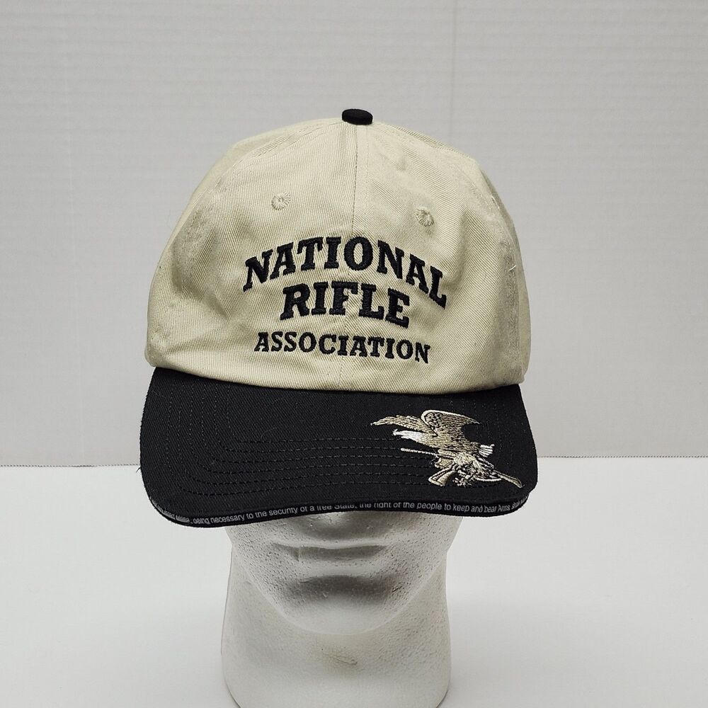 NRA National Rifle Association 1871 Embroidered Cotton Baseball Cap Hat Tan